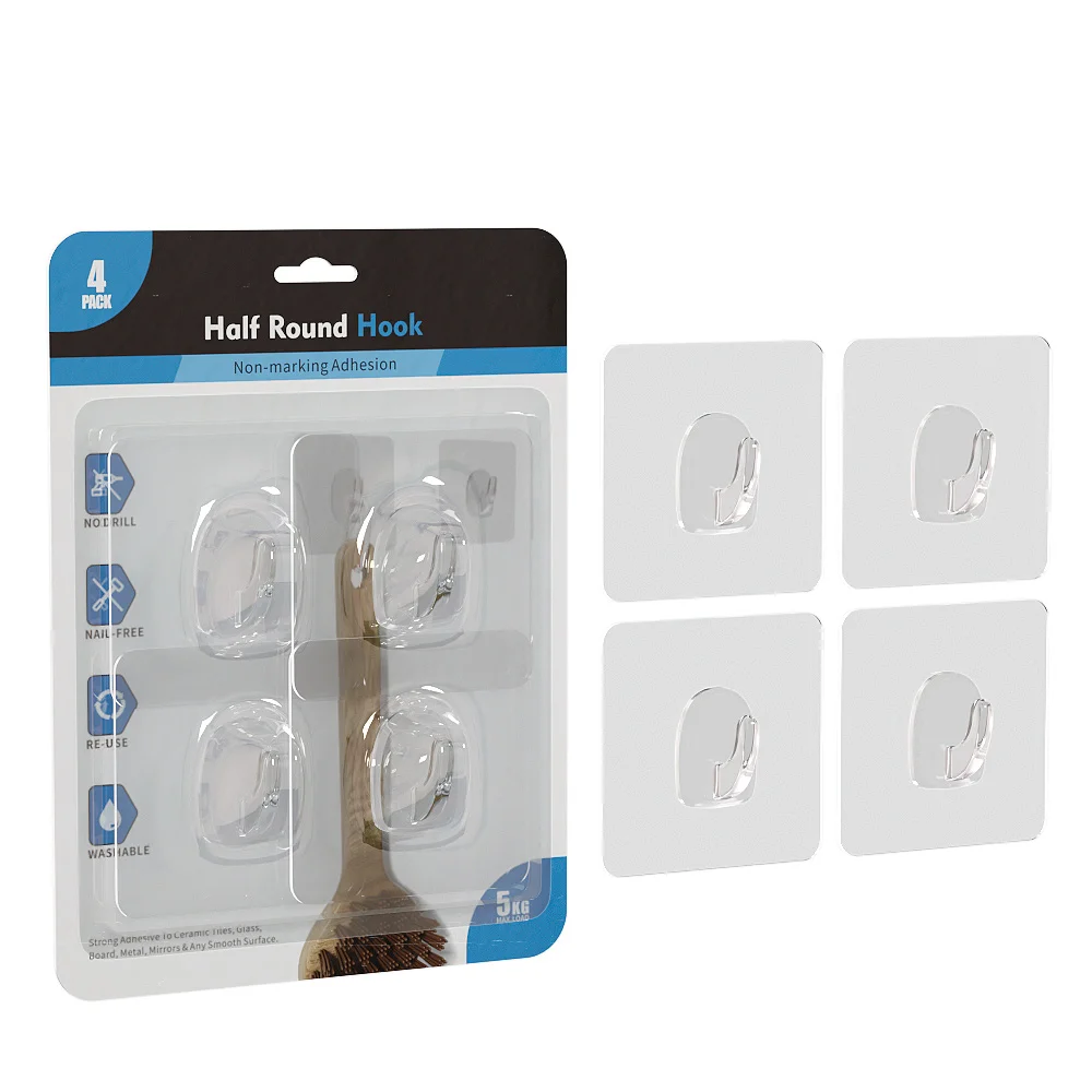 Durable PVC Display Hat Hook Plastic Wall-Mounted Clothes Hanger Door & Rails for Bathroom Coat for Sundries