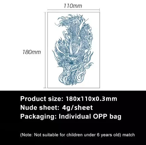 Custom Body Temporary Tattoo Waterproof Fake Tatoo Stickers Bird Semi Permanent Tattoo