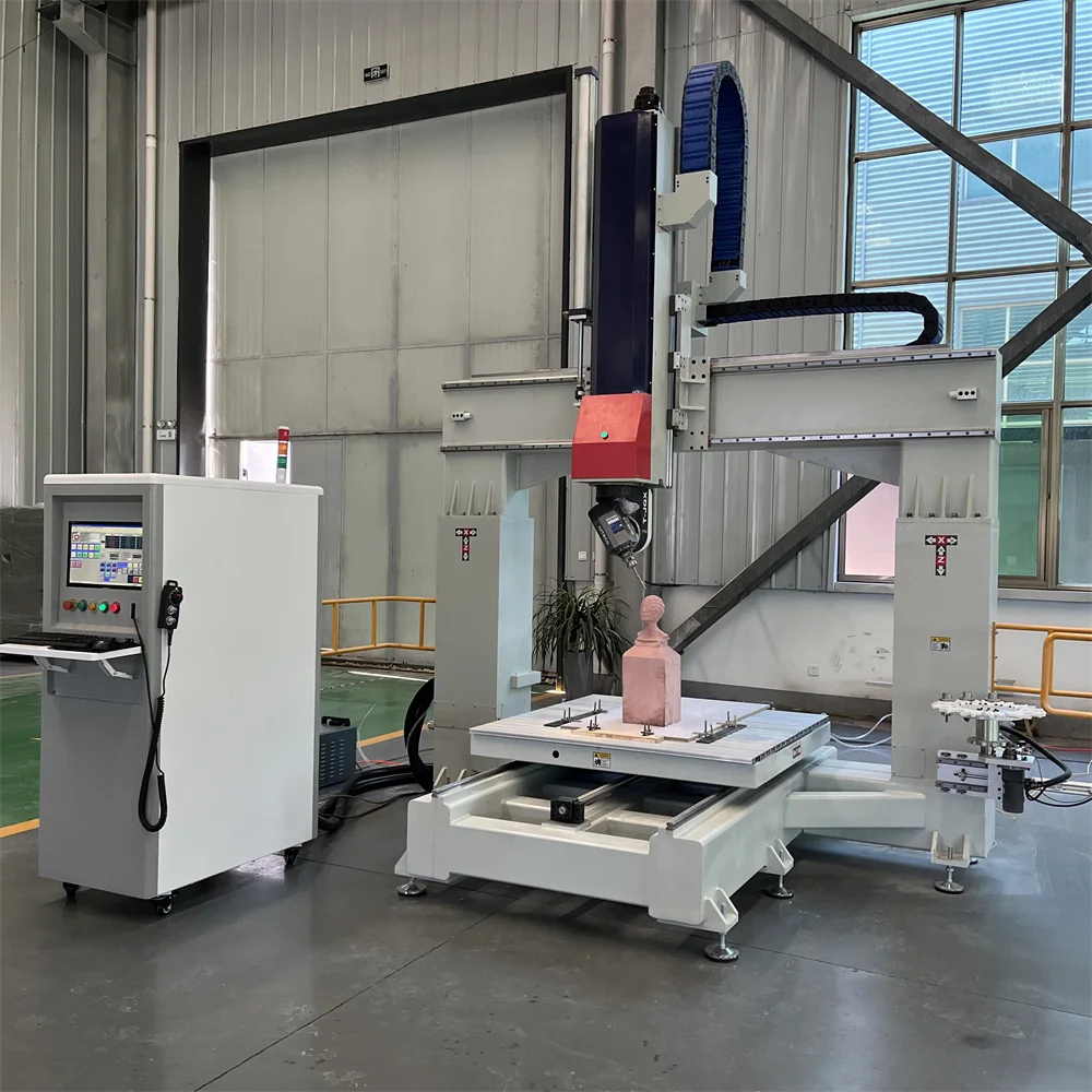 YOUHAO China supply 5axis Engraving And Milling Machine Swing Head 1200X1200MM Side Hole 3D CNC Wood Cutting 5AXIS CNC Router