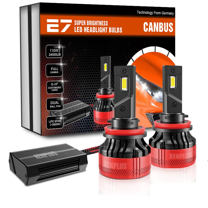 XENPLUS  BIG POWER headlight 110W E6 12000lm H1 H3 H4 H7 H11 H13 9004 9005 9006 9007 9012 880 881 for car