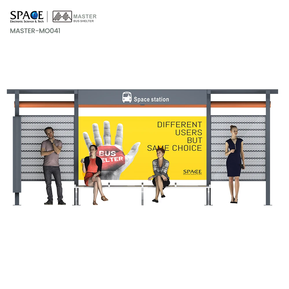 Smart Bus Stand Shelter Comfortable Public Transportation Bus Station