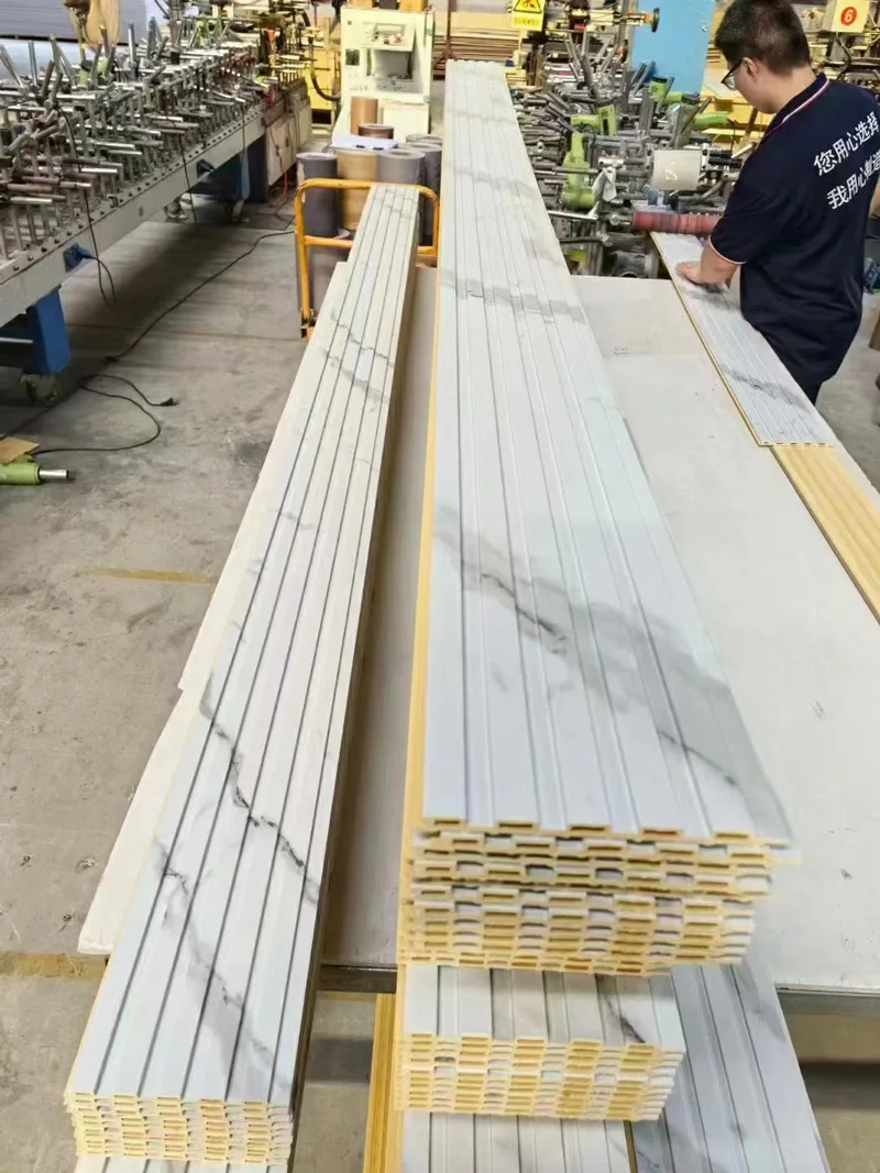 Cheap High Quality Interior PVC Marble Sheet Wall Panel Covering Seamless Slat Fluted 3d PVC WPC Wall Panel Board
