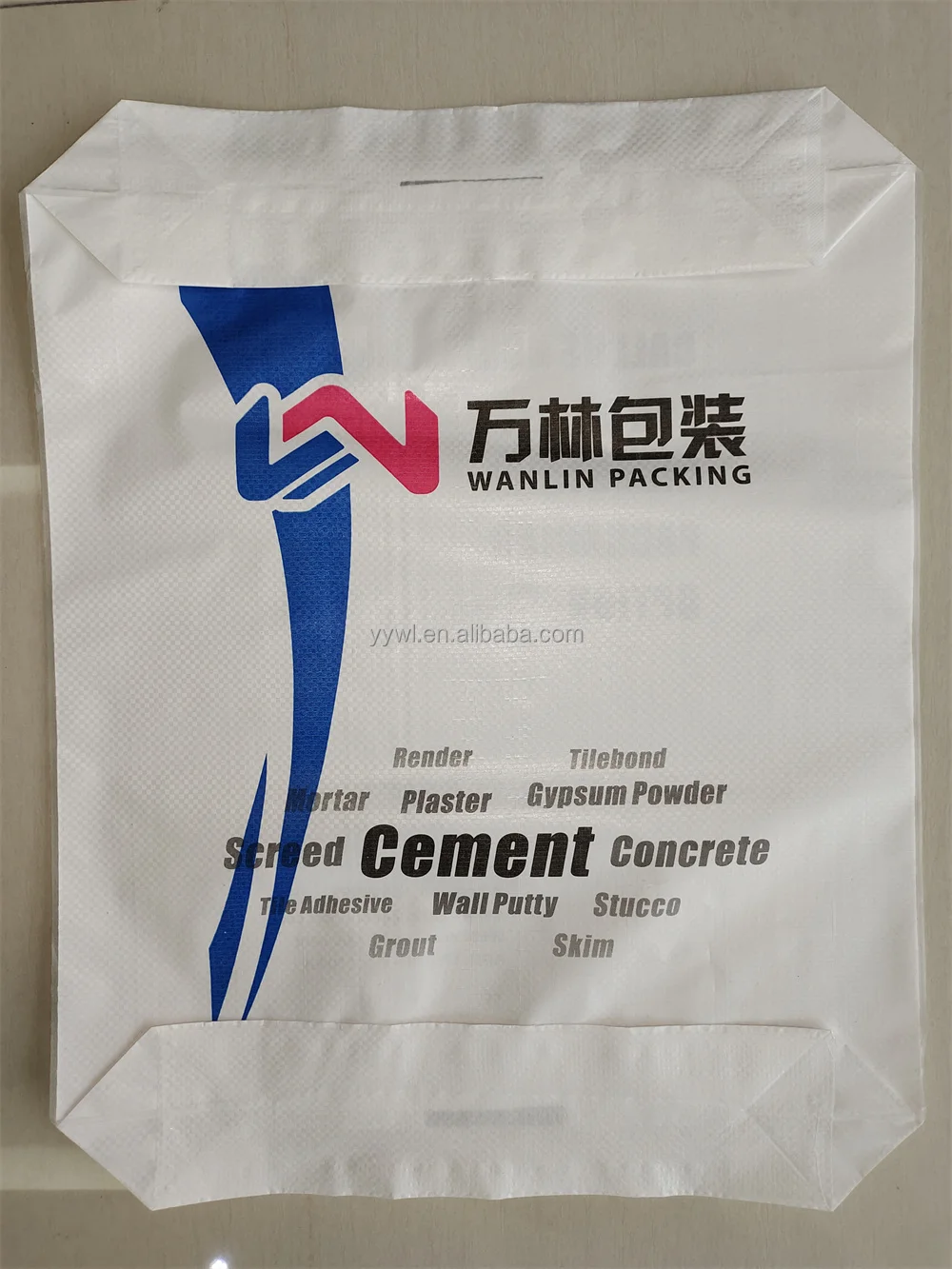 Hot sale 20kg 25kg 40kg 50kg Wpp portland cement bag pp package manufacturer