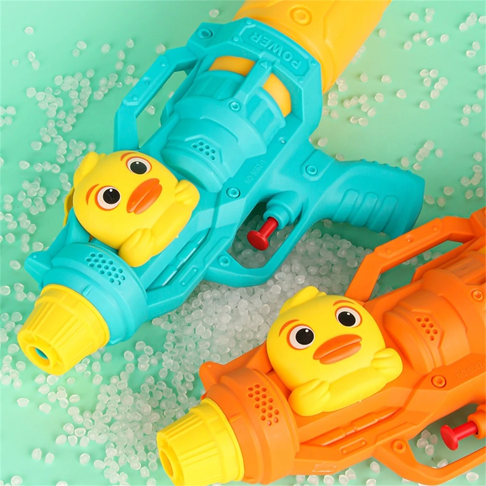 Children Cartoon Dinosaur Large Capacity Water Storage Tank Single Double Nozzle Plastic Water Gun Toy