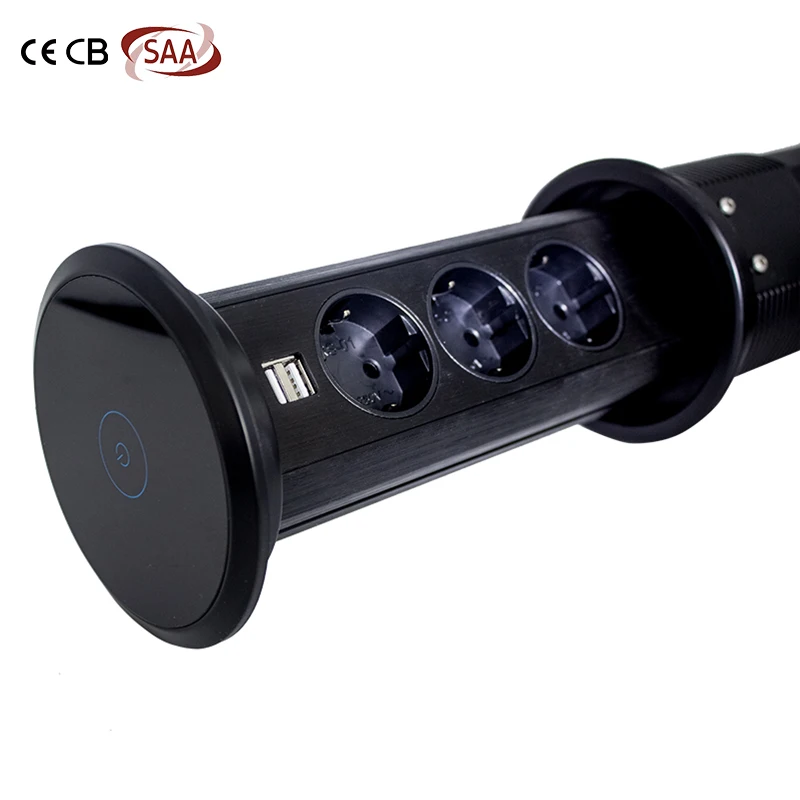 auto retractable power strip pop up plug eu tomada retrtil