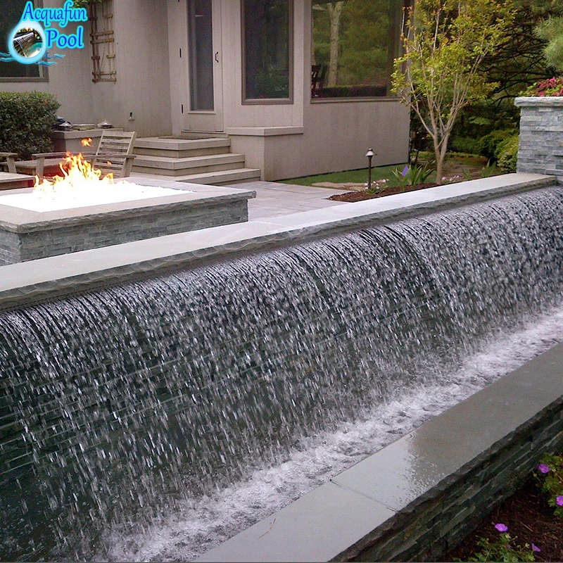 Unique acrylic spillway pond waterfall pool fountain rain sheer