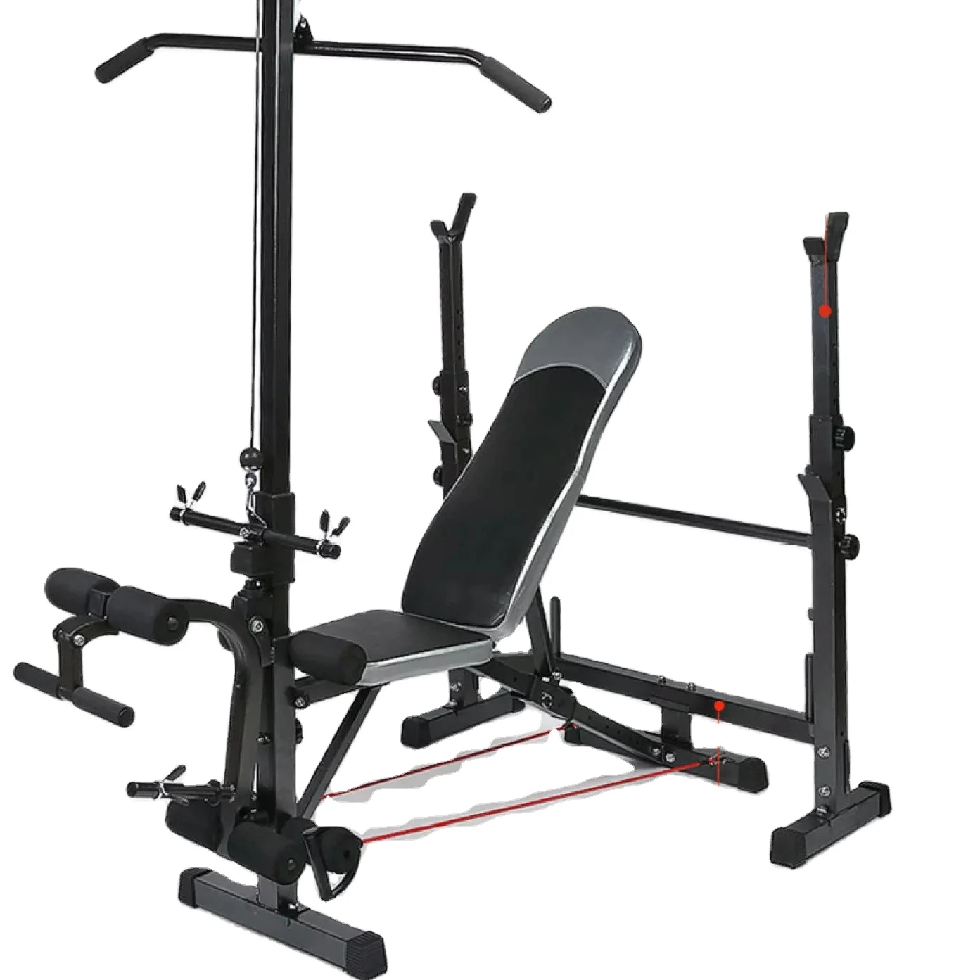 Home multi-function bench press barbell bed squat frame barbell set weight bed fitness equipment