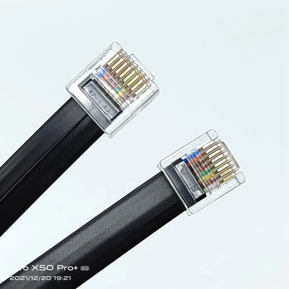 Новый дизайн Профессиональный Черный 0,3 м/0,5 м/1 м/2 м Мини RJ45 разъем 8p8c плоский сетевой кабель связи