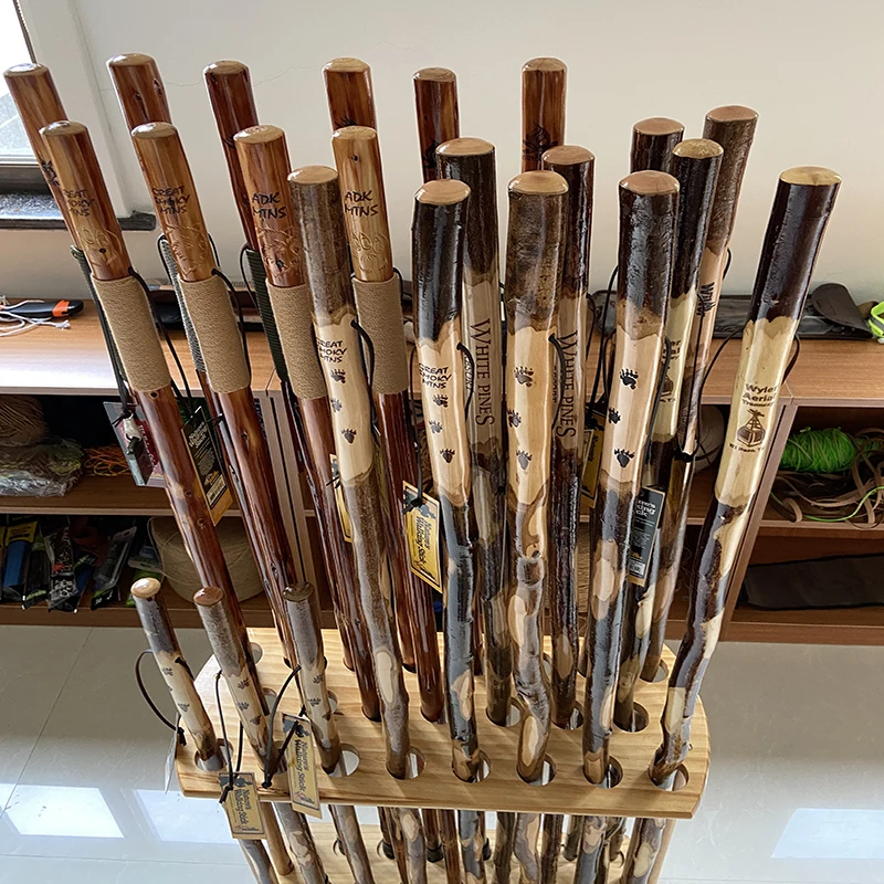 High quality Vintage Wooden Walking Stick With Decorative Brass Handle Designer Brown Wood Cane Walking Stick