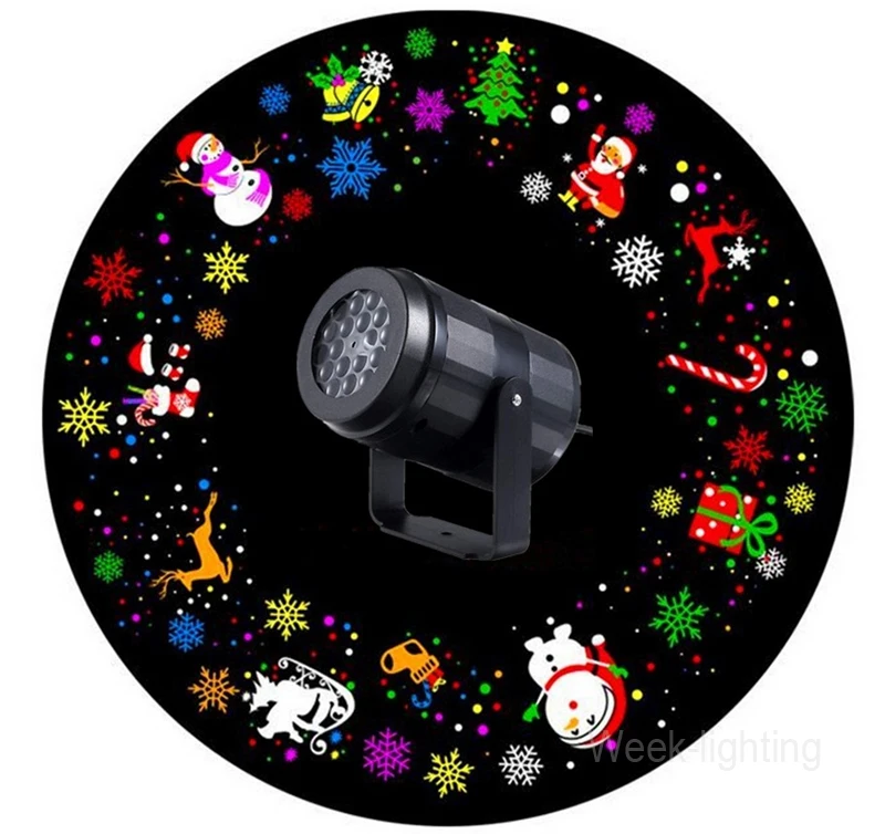 LED Christmas Projector Lights Outdoor Indoor Xmas Party Stage Light LED Snowflake Projection Laser Lamp Holiday Special Lamp