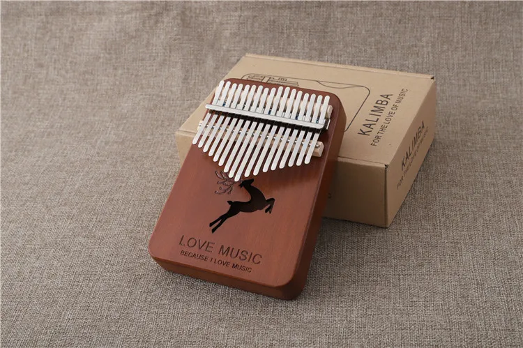 Factory Wooden Musical Instrument 17 keys Thumb Piano Handmade Thumb Piano For Beginners