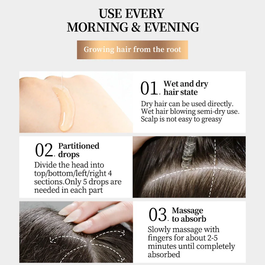 MULTI-PEPTIDE HAIR CARE ESSENCE 30mL Thicker Natural Organic Bald Treatment Anti Hair Loss Hair Growth Serum