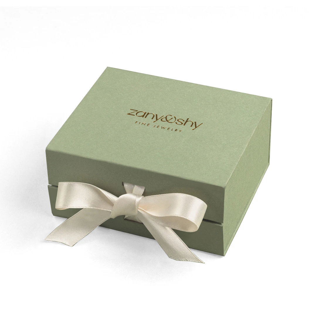 Luxury Custom Logo Double Ring Gift Box Packaging With Ribbon Small Magnetic Paper Packaging for Wedding Jewelry