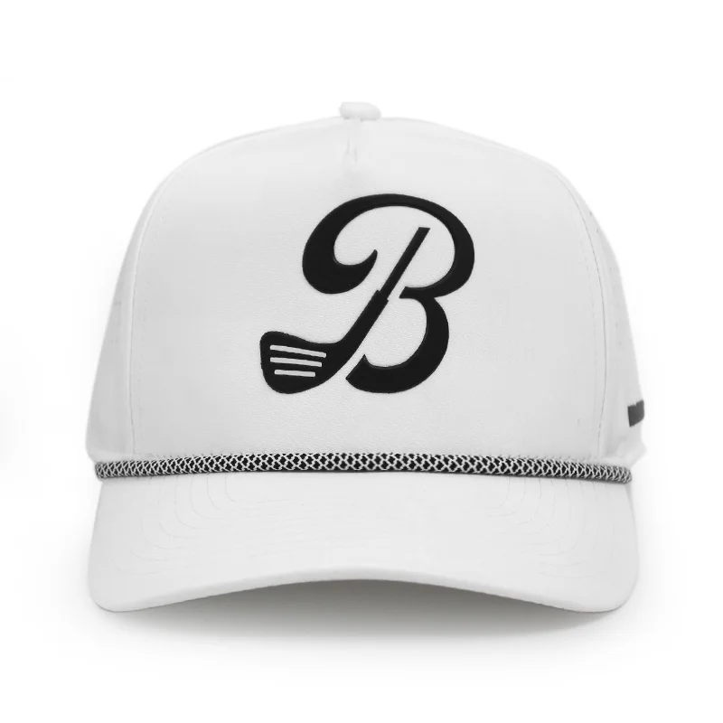 Headwear waterproof caps perforated laser cutting hole drilled baseball tennis cap snapback golf hat with pvc rubber patch