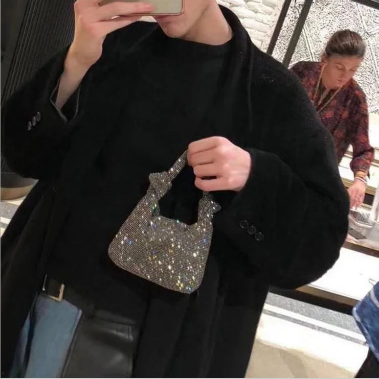 
2020 New handbags blingbling rhinestone handbag fashion diamond-studded shiny bag casual trend party handbag 