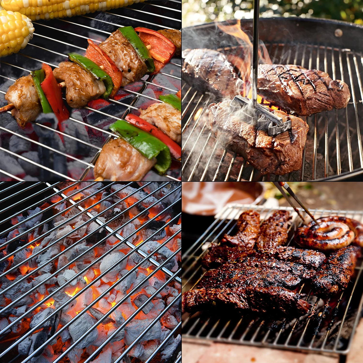 Odm Stainless Steel BBQ Grill Grates Mesh Net Legs Waterproof Metal Barbecue Cooking Baking Cleaning Perfect Charcoal Grilling