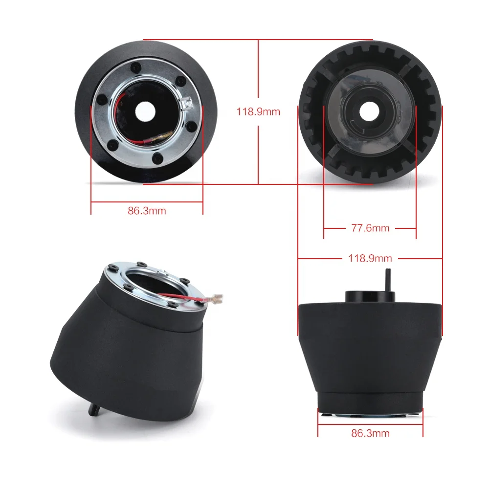Black Racing Steering Wheel Hub Adapter Boss Kit For BMW E30 PQY-HUB-E30
