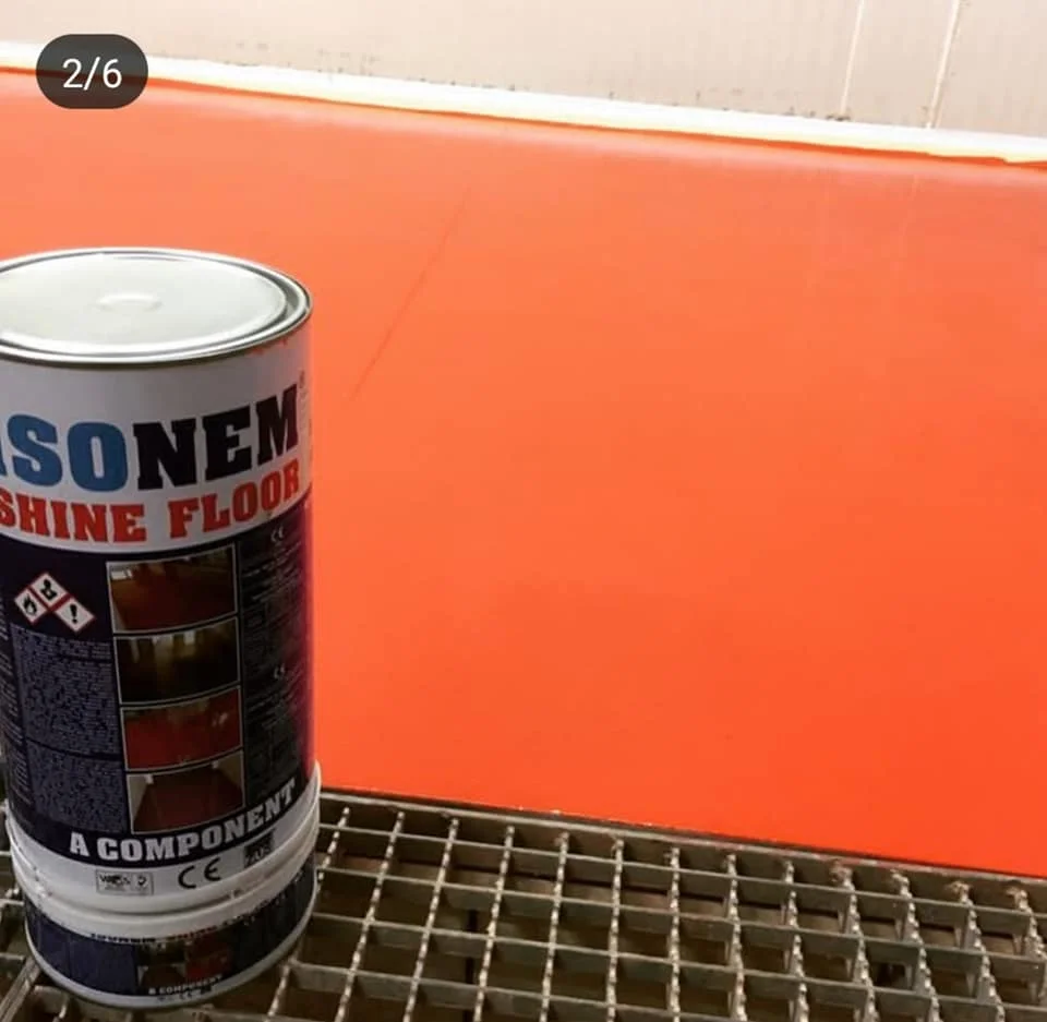 ISONEM SHINE FLOOR, POLYURETHANE BASED 2 PARTS FLOOR PAINT, NON YELLOWING, NOT FADING INDOOR AND OUTDOOR - 4,5 kg set