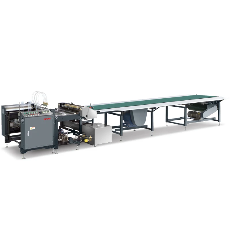 FSJ-650A/850A Semi Automatic Gluing Machine/automatic Paper Feeding and Pasting Machine/automatic glue machine with belt