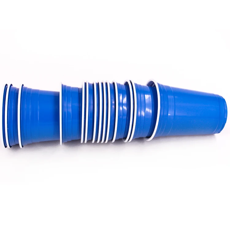 Manufacturers wholesale disposable PP blue color plastic water cups 16 oz plastic party cups copos de plastico
