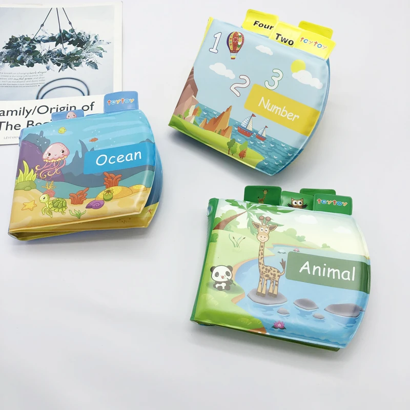 Early Education Bath Book Cute Cartoon Number Bath Book