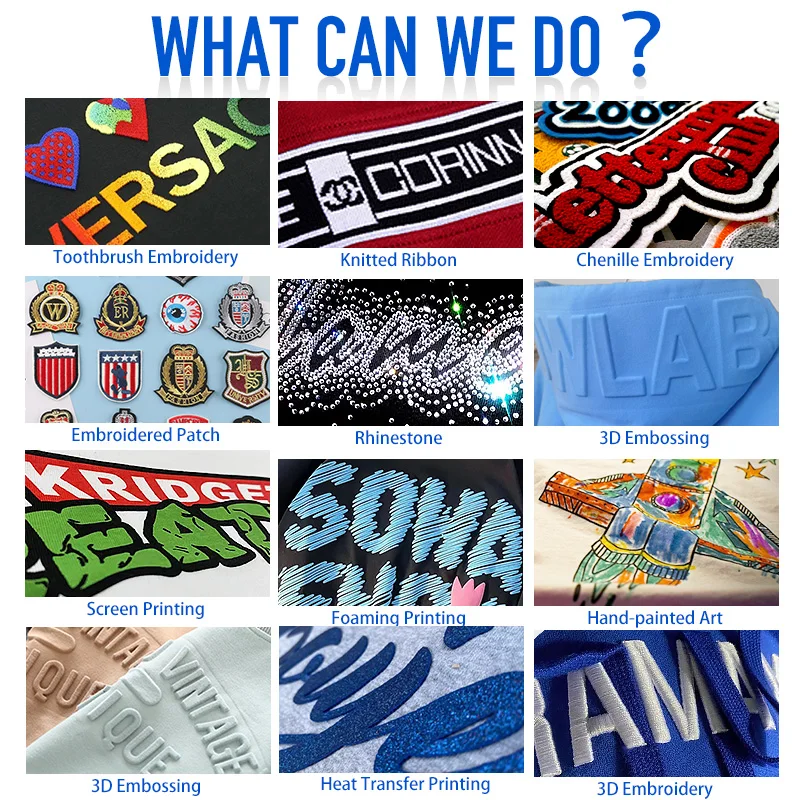 custom Streetwear Chenille Embroidery Winter Joggers Set Men Tracksuits Sweatpants And Hoodie Set