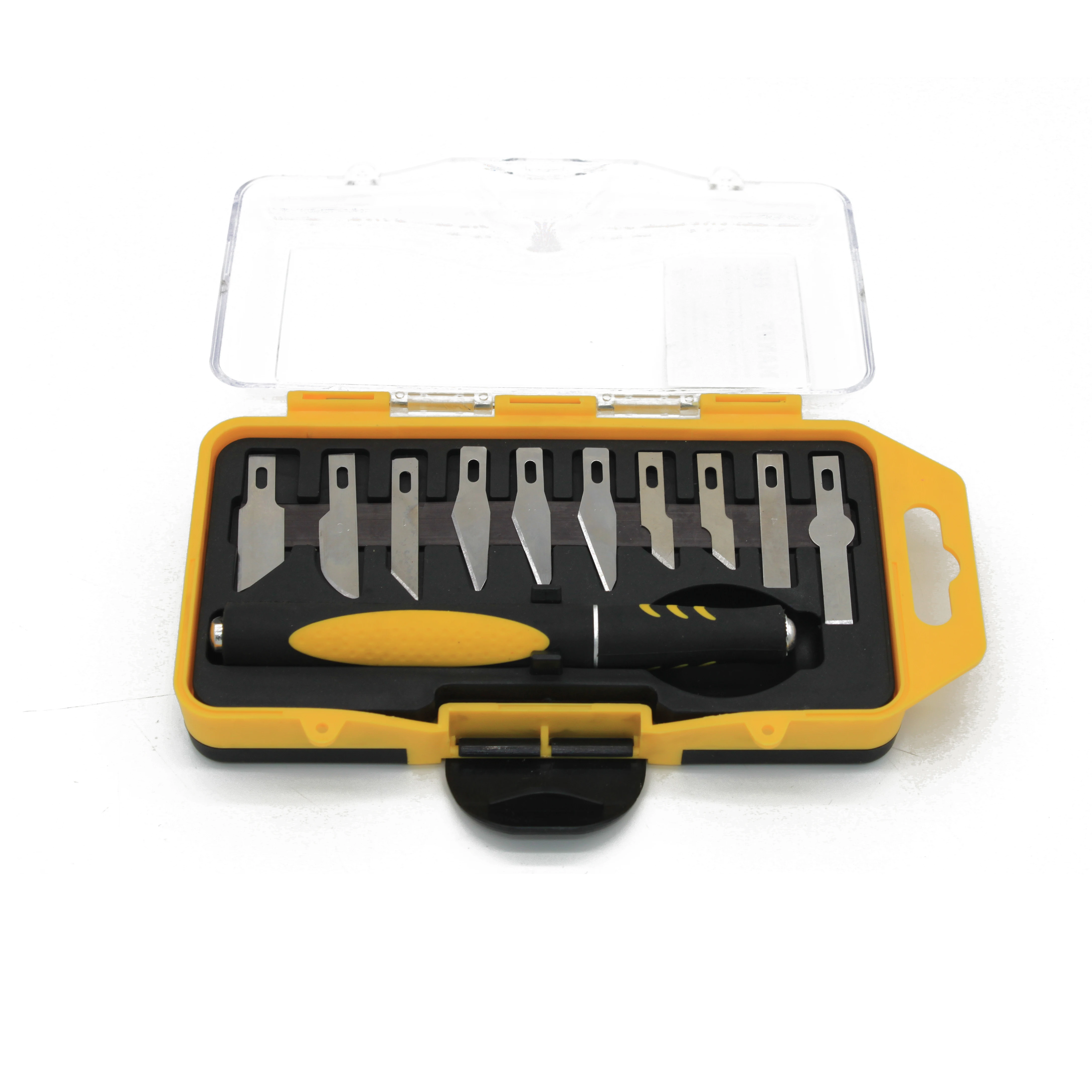 New 12pcs Nice Quality Easy To Carry Hand Carving Knife Tools Set for Wood paper craft work patchwork scrap work