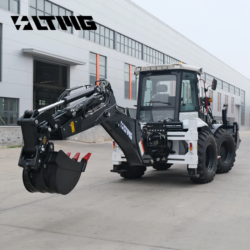LTMG New 2.5 Ton Backhoe Wheel Loader Tractor with Front Loader and 4x4 Backhoe Loader for Sale