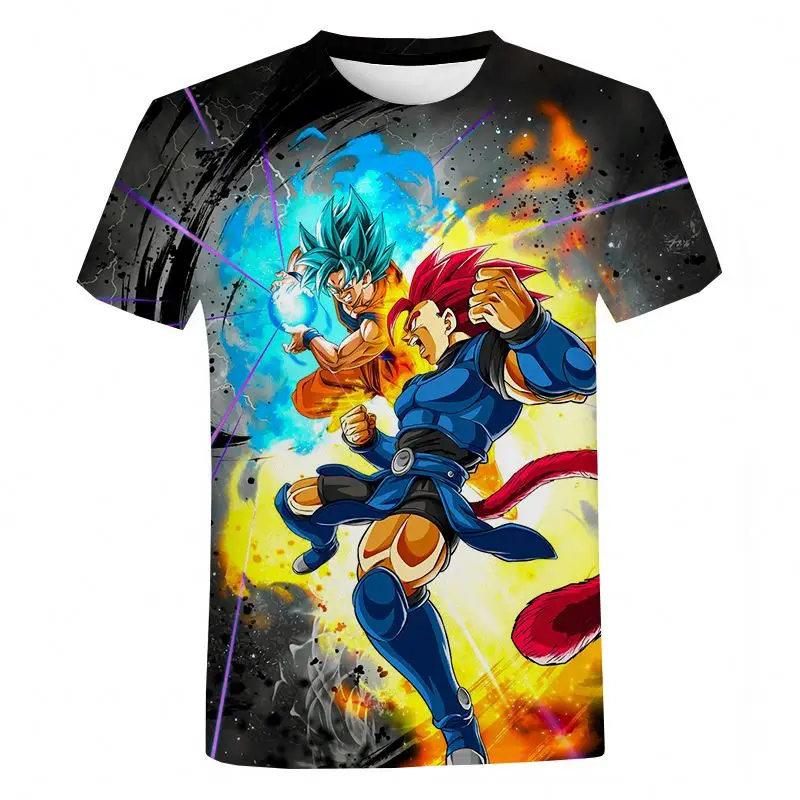 Japanese Anime Dragon Goku Graphics 3D Printed Shirt For Men 3D Digital Printing t shirts All Over Print T-shirt Anime Clothing