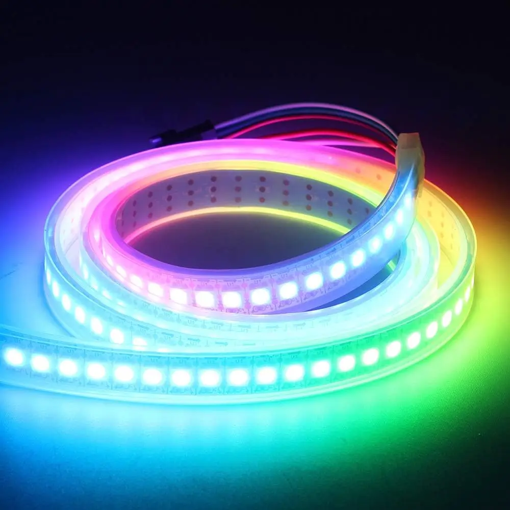 Пользовательские WS2812 фантомные светодиодные полосы света 5V144 сегмент 5050 SMD адресуемые DIY Dream цветные полоски