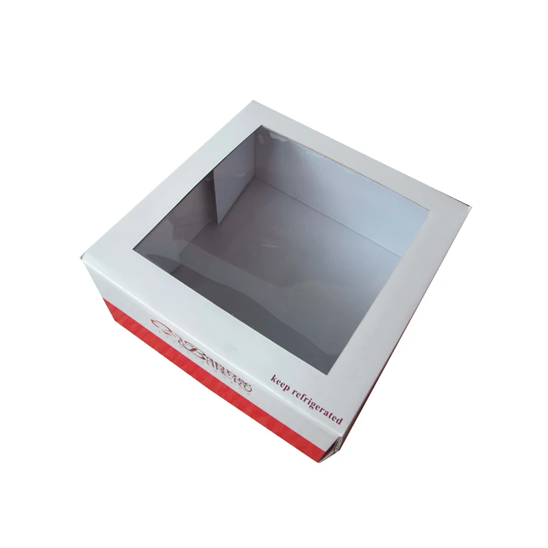 Оптовая продажа торт поставщик бумажная коробка изящный рисунок бумажного оконная индивидуальный логотип для печати подставки под