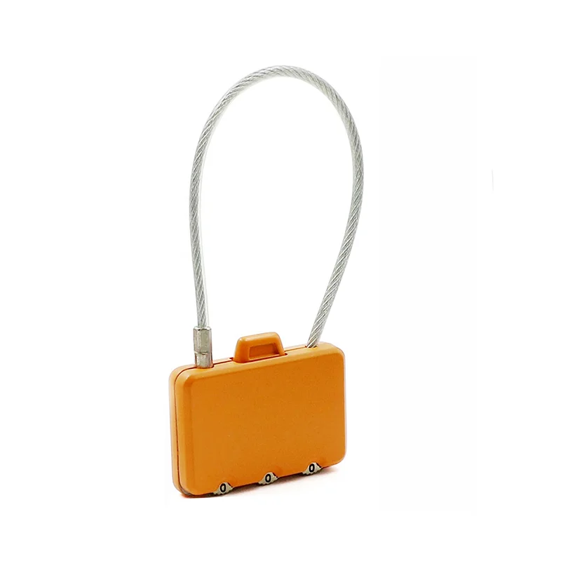 Travel Small Safety Password High Quality Digit Combination Best Buy 3 Digital Padlock Security Safety Luggage Cable Padlock 31g