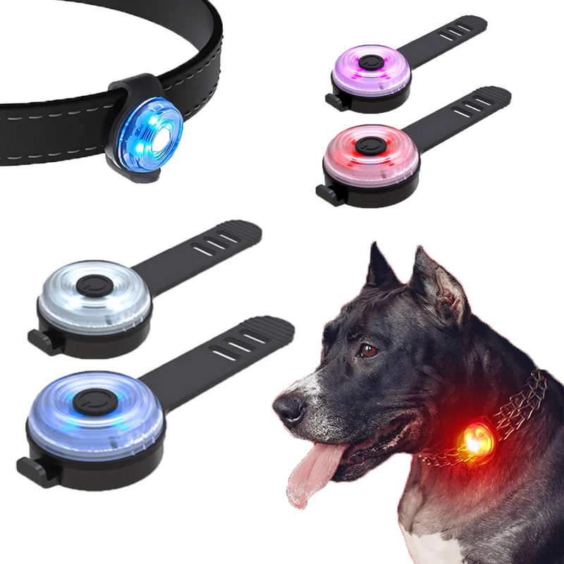 2024 новые продукты IPX6 водонепроницаемый шнурок для домашних животных предупреждающий свет зажим на поводке поводок ошейник Светодиодный светильник