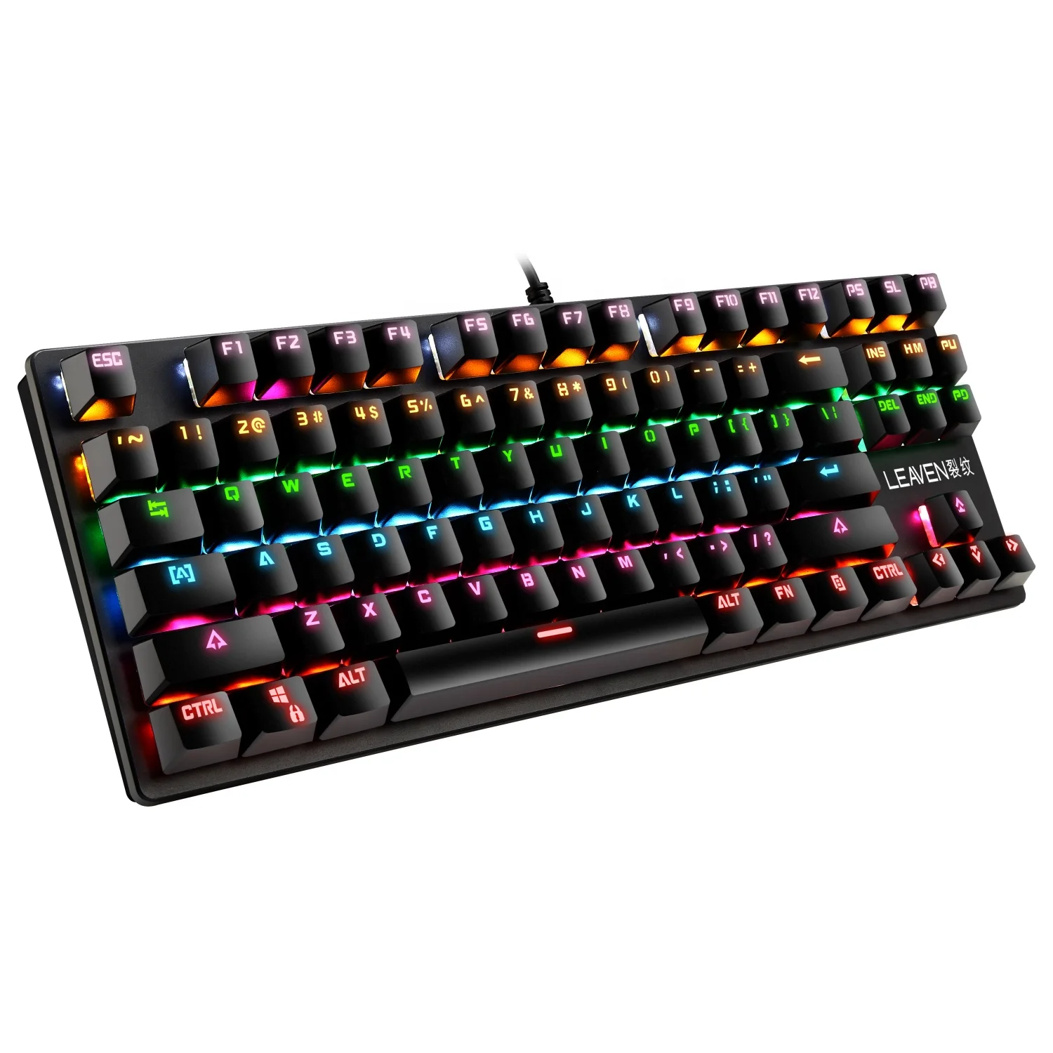  Usb Проводная игровая механическая клавиатура со светящимся RGB 87