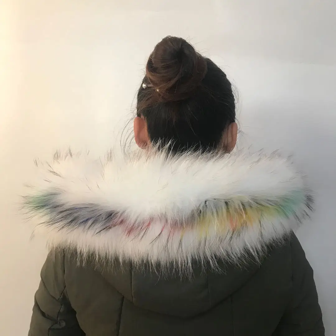 
High quality fashion new style fox fur collar real raccoon fur fox fur ladies coat collar 