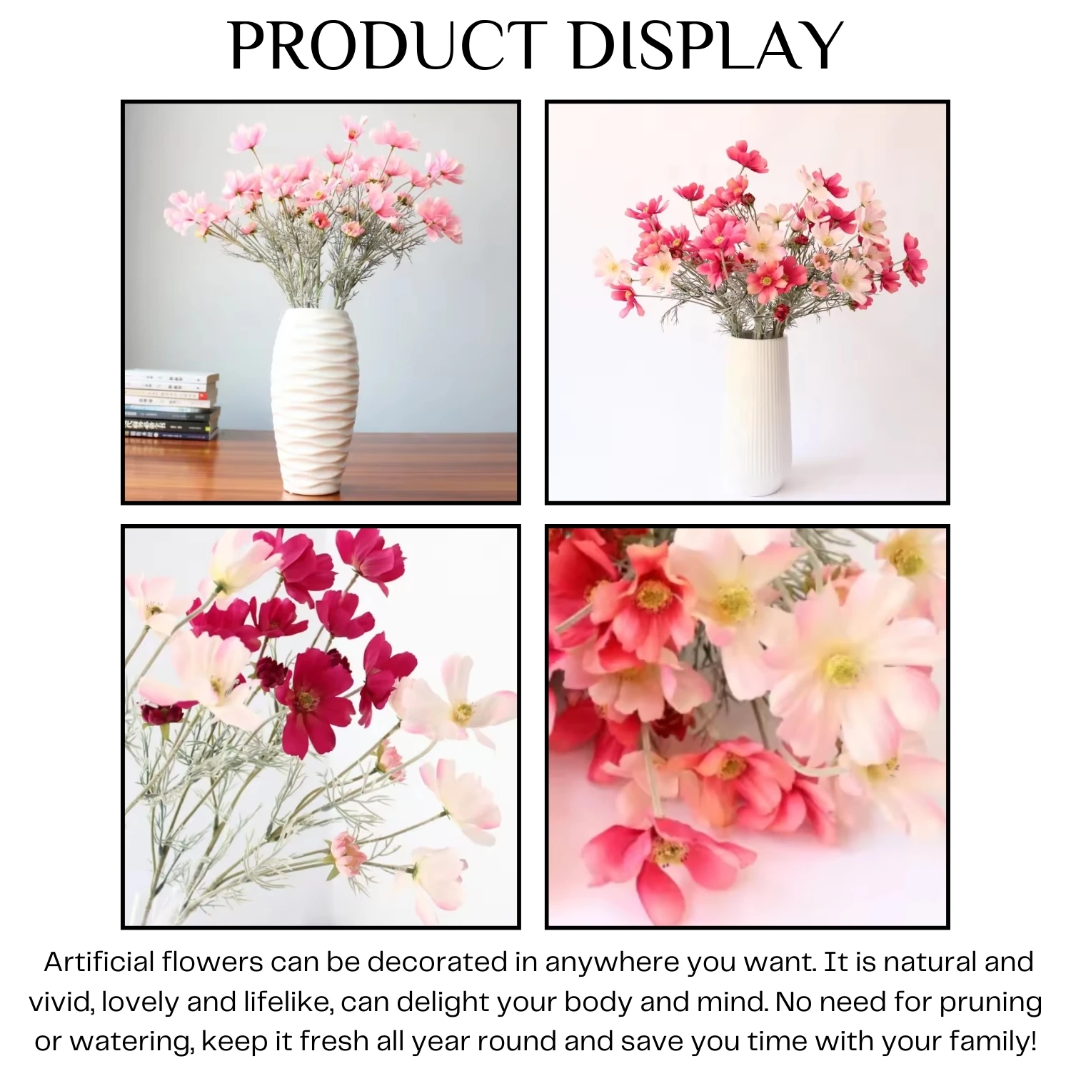 Office Home Decoration Artificial Flowers Plant Realistic Bright Color Decorative Flower Artificial Flower for Decoration Arch