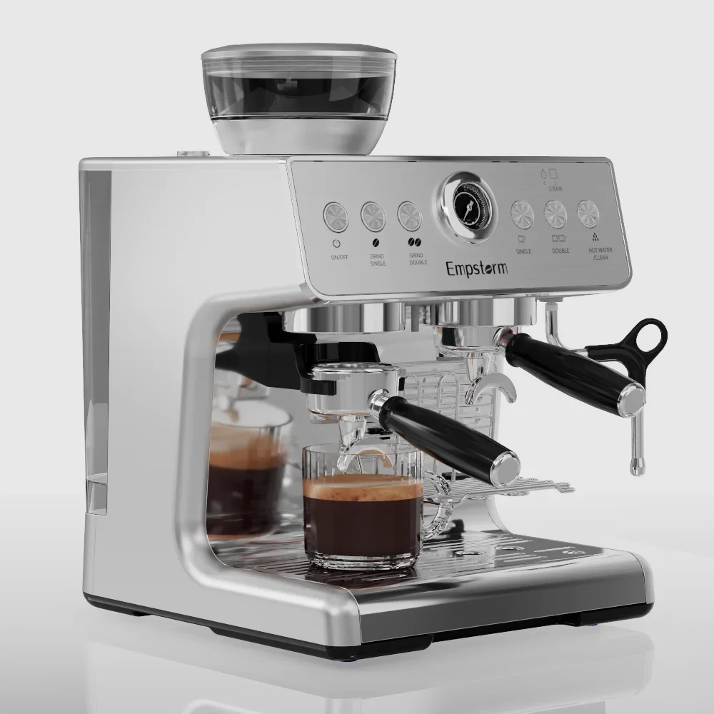 Efficient Preheating Nice Minute Espresso With Grinder Pid Temperature Controlled Semi-Automatic Coffee Machine
