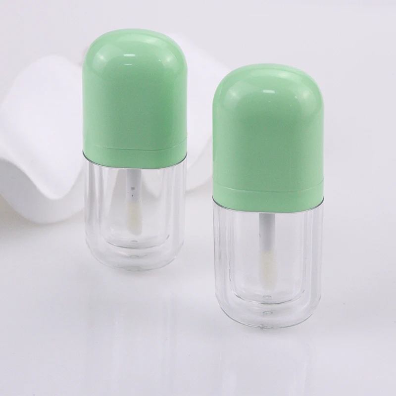 Wholesale novelty Make up lip gloss bottle packaging unique green cute empty 5ml lip gloss tubes container