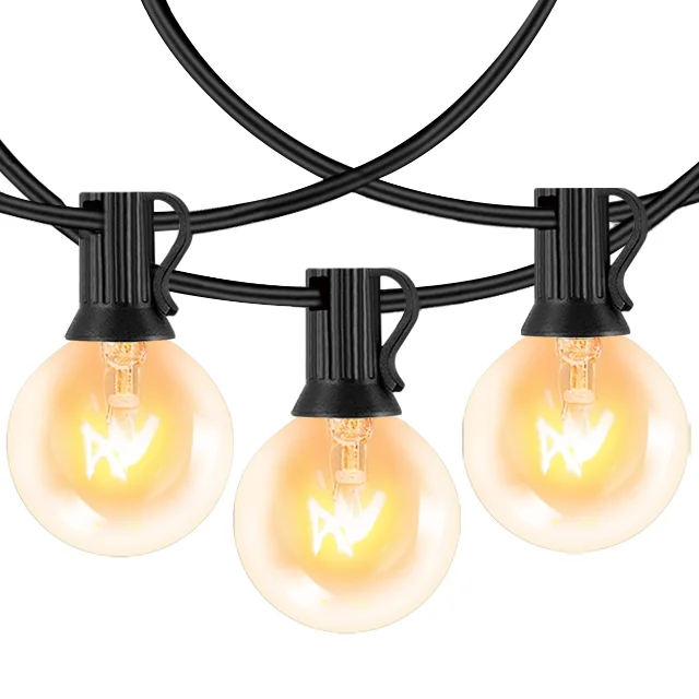AC osram lamp25 ft G40 Christmas String Lights Global Party 25 clear vintage bulbs Decorate Outdoor Backyard floral Round lights
