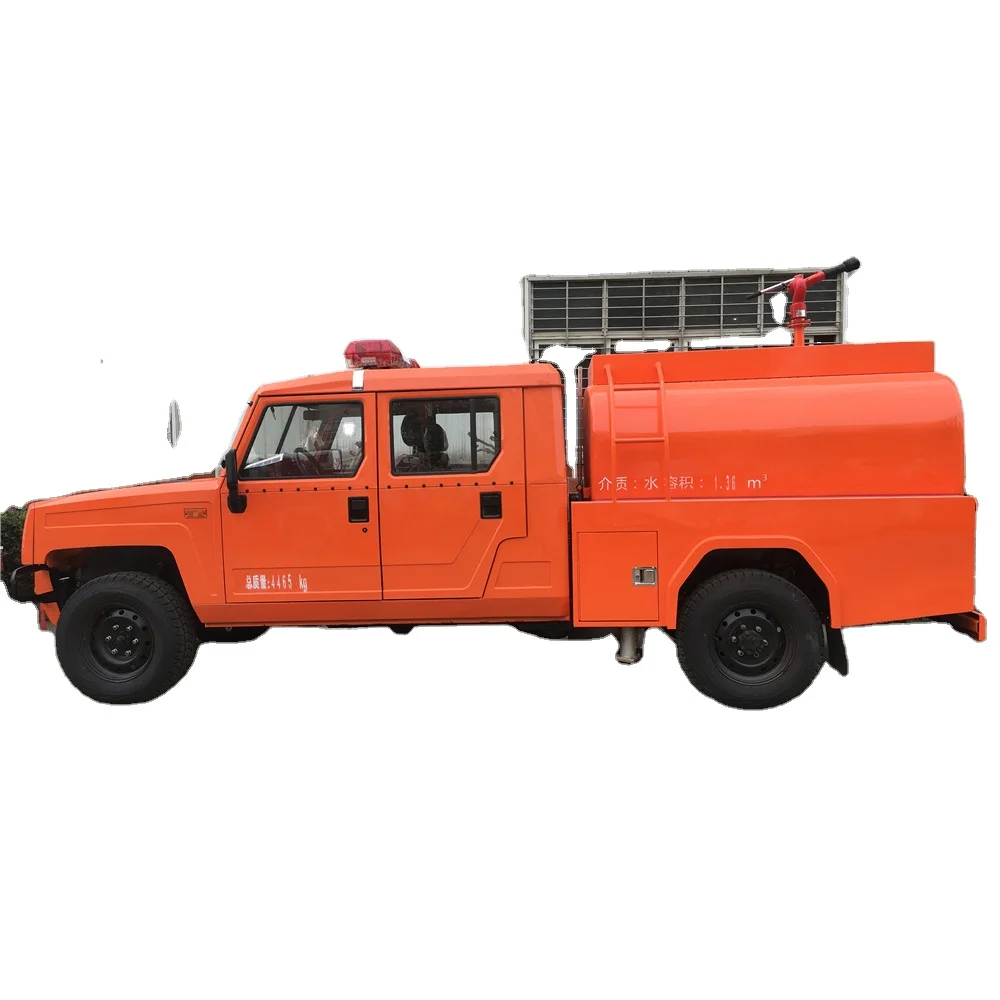 Full drive 2cbm emergency fire engine trucks water supply vehicle