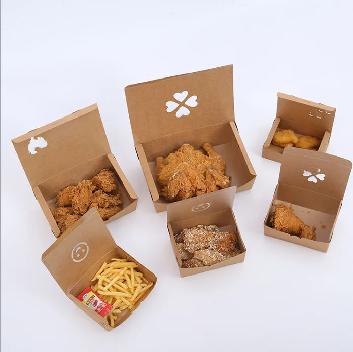 Customized Disposable Food fried chicken packaging box Chicken cutlet packing box