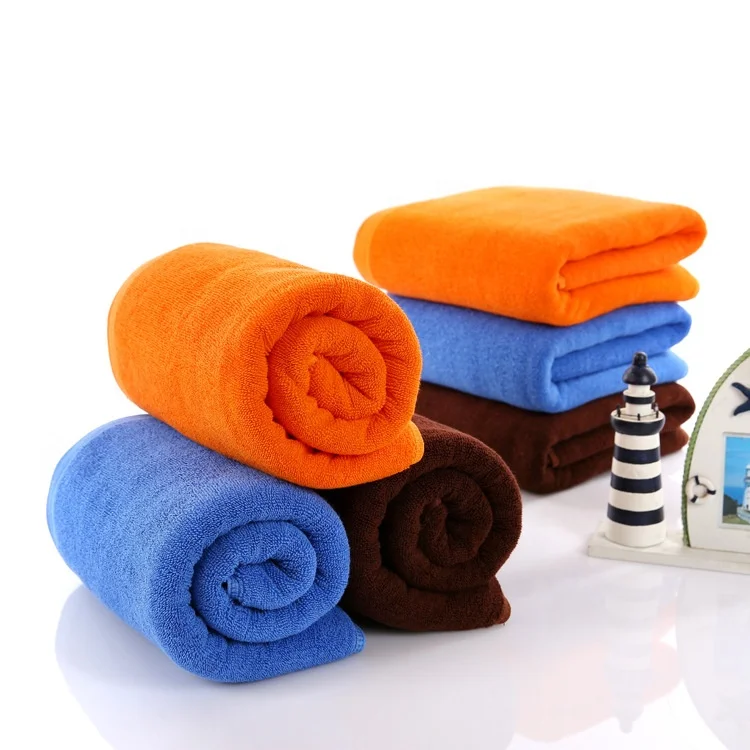 Large Size Custom Towels Bath 100% Cotton Blue Bath Towel 70*140 Luxury Hotel