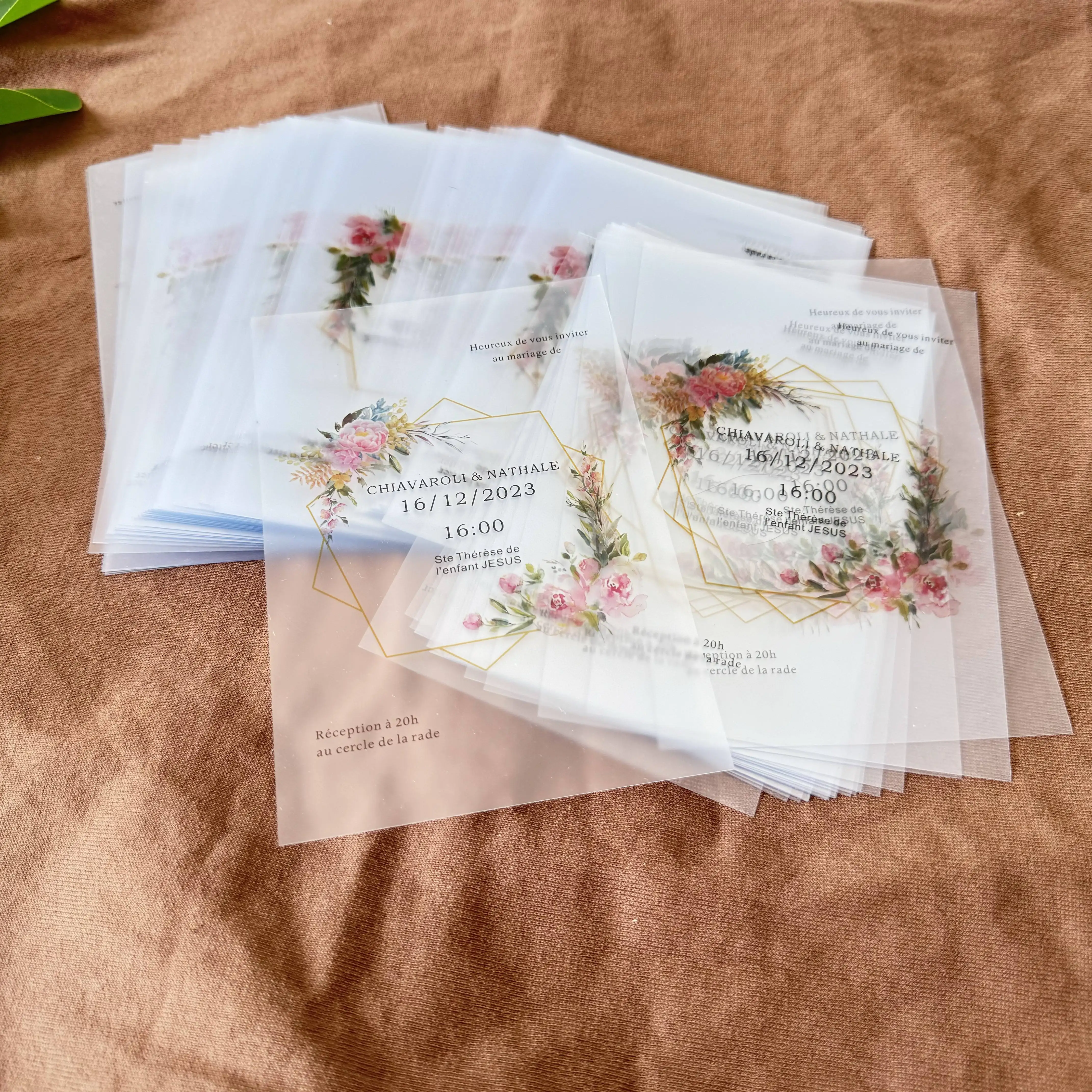 Wholesale Customized Printed Acrylic Thank You Cards/Invitation Cards