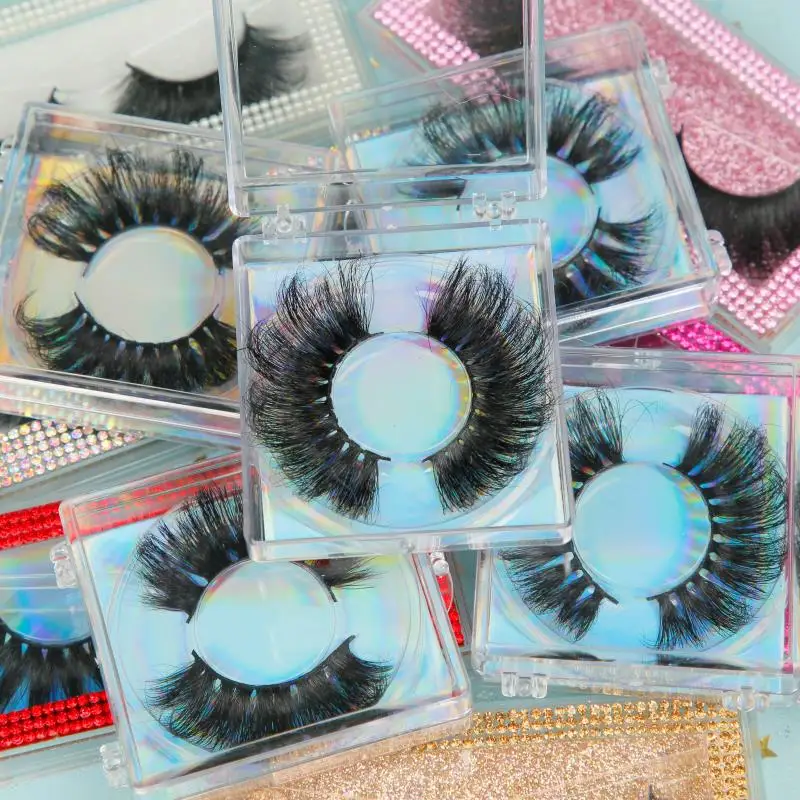 custom eyelashe boxes 100% vegan Silk Faux Mink False Eyelashes 3D Silk Strip Lashes eyelash vendor
