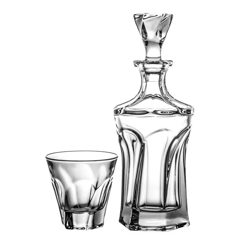 Glassware wholesale bohemia crystal twisted whiskey decanter