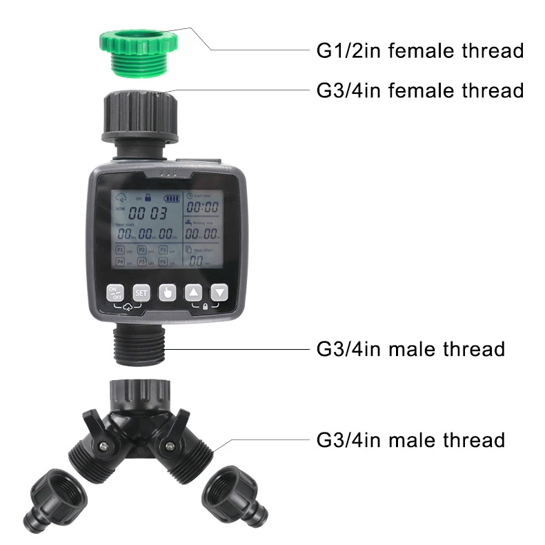 Waterproof Irrigation Sprinkler Timer Rain Sensor Smart Watering Controller System Outdoor Lawn Garden Hose Automatic Timer