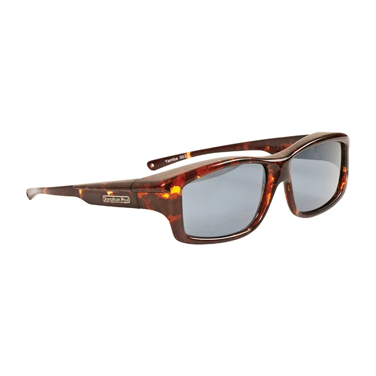 
Jonathan paul yamba dark tortoiseshell sunglasses polarized glasses high quality polycarbonate lenses nylon fitovers anti-smudge 