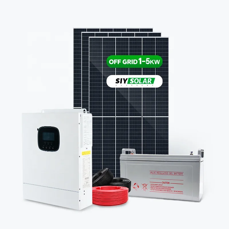 Low Price Cost 5000W Whole Off Grid Solar Energy System 5KW Home Solar Panel Kit Solar System for Prefab House Backup Power