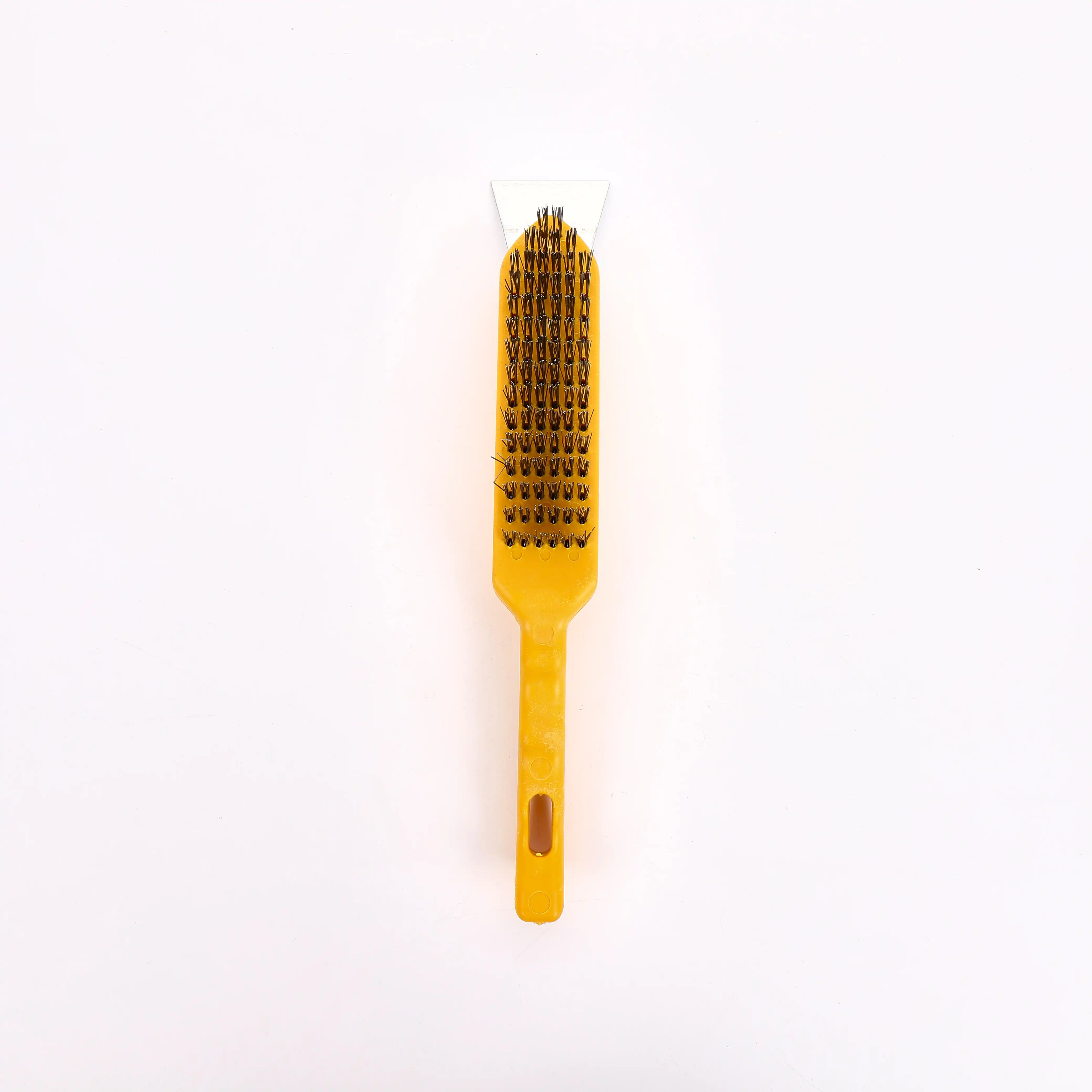 Professional Brass Wire Brush Wood Handle Stainless Steel Wire Brush For Machine Derusting