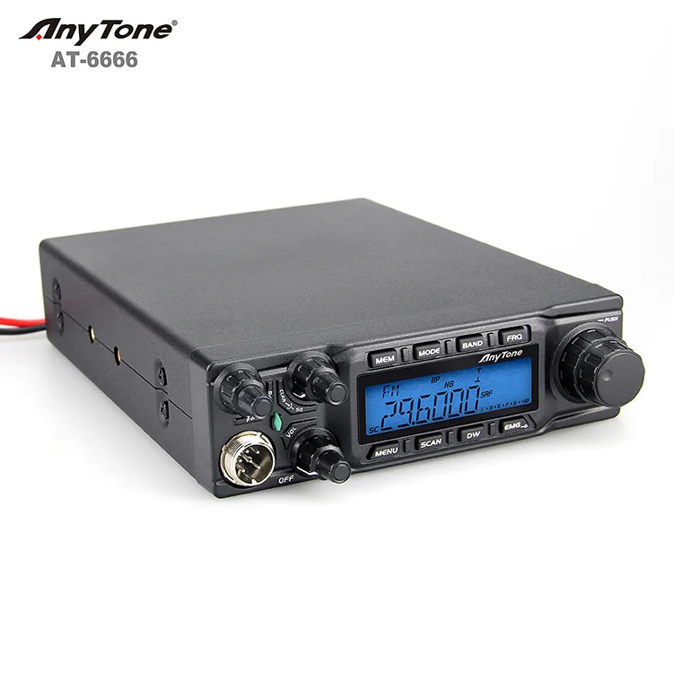 AnyTone AT6666 CB Radio 27mhz SSB AM FM With 60W high power 28.00-29.70Mhz Ham Radio Long Range UHF Radio